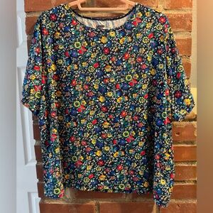 Lands End 2X Swim Floral Patterned Top. PTP 25”